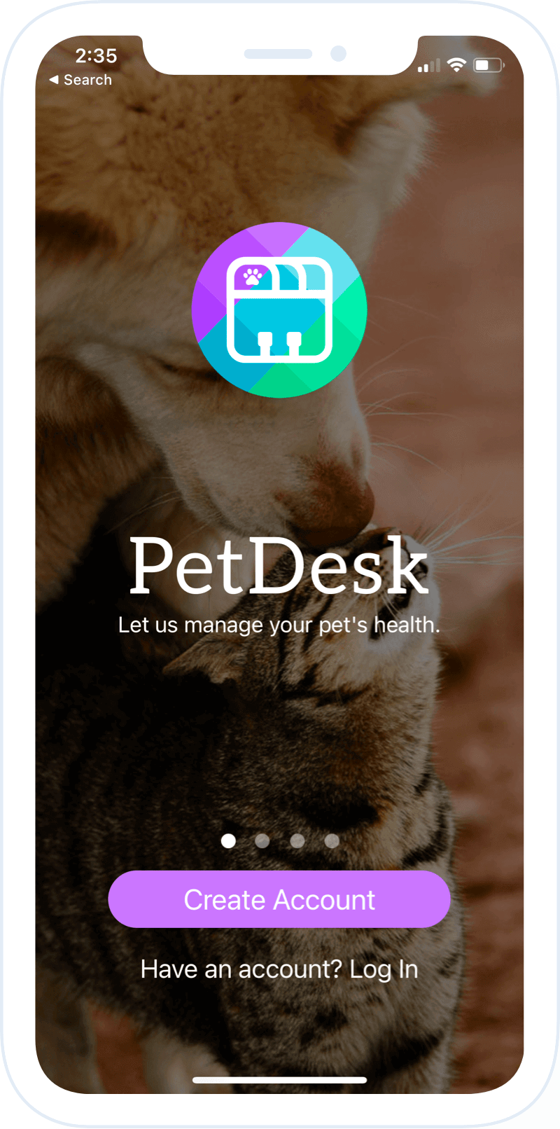 PetDesk app mobile graphics